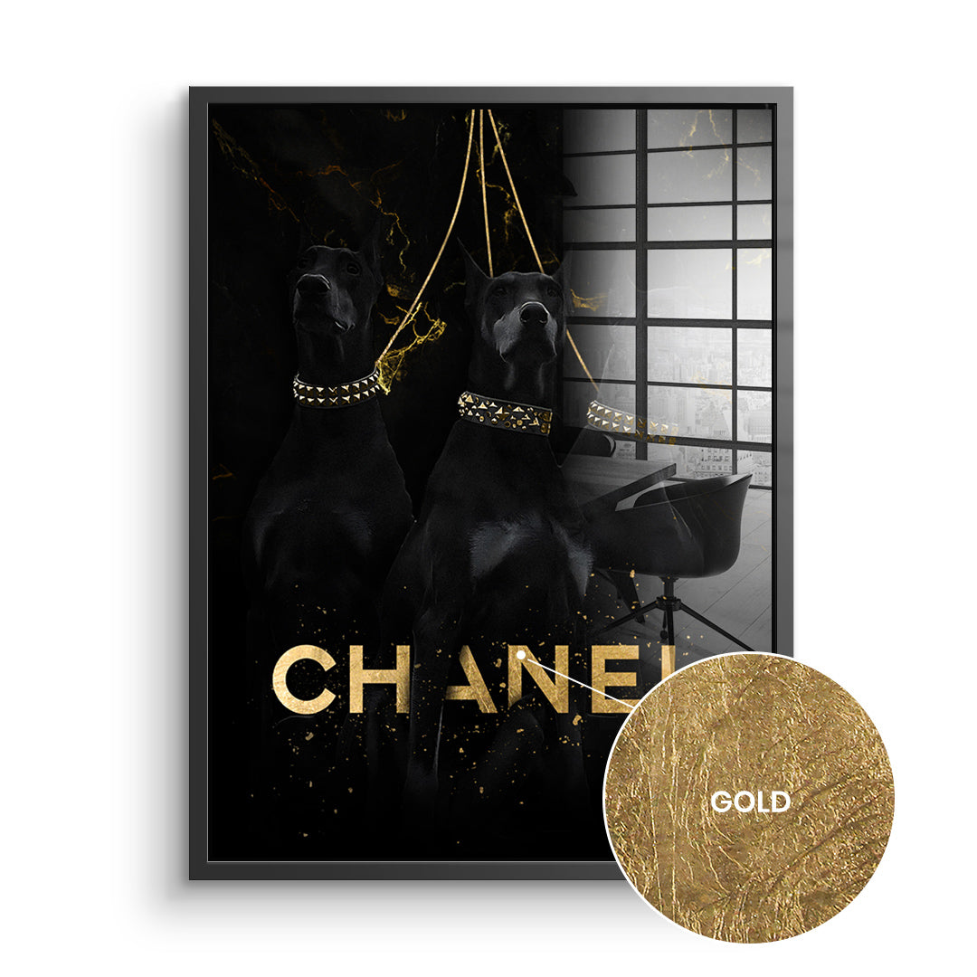 Three Luxury Dogs - Blattgold