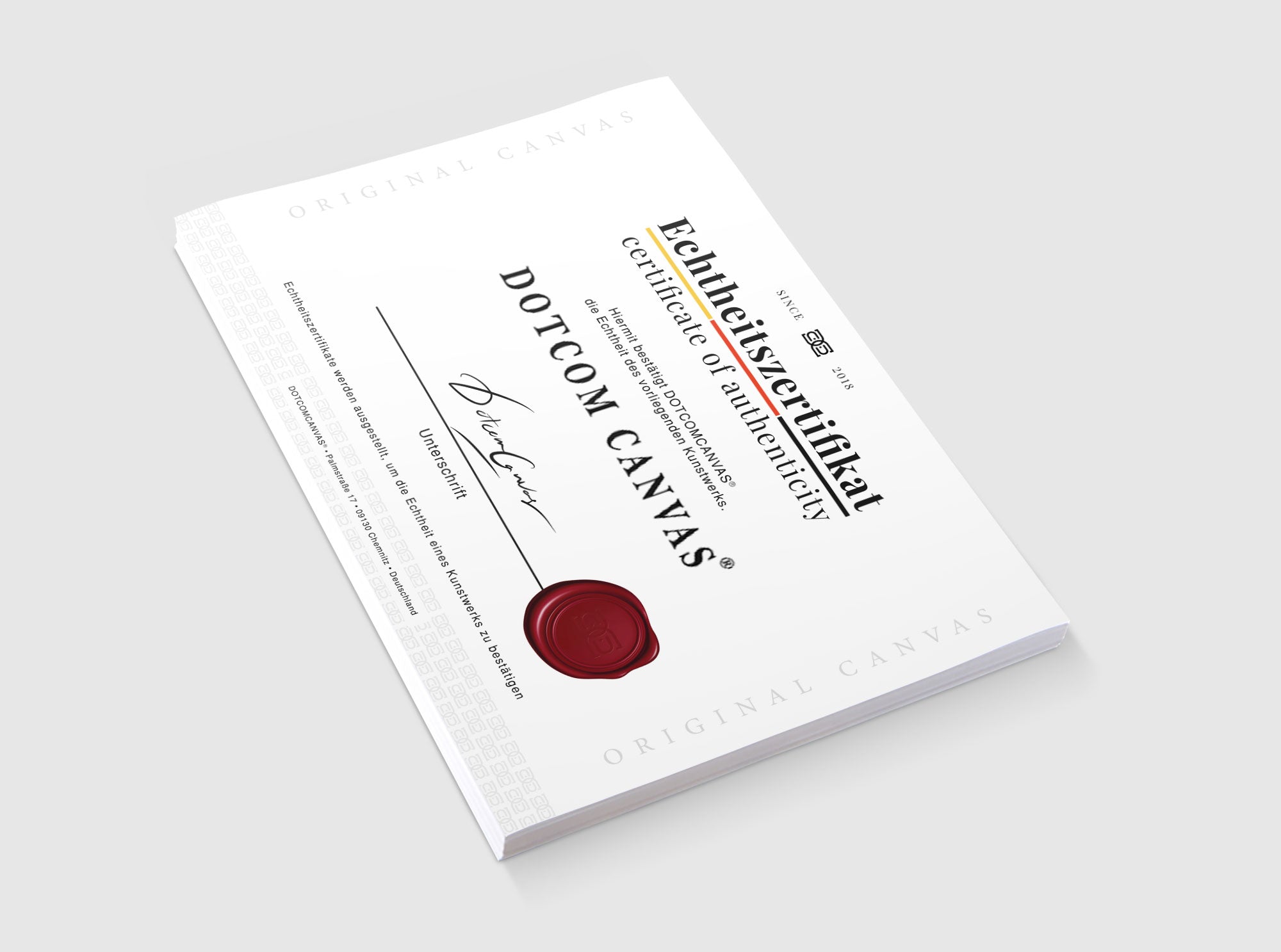 Certificate of Authenticity