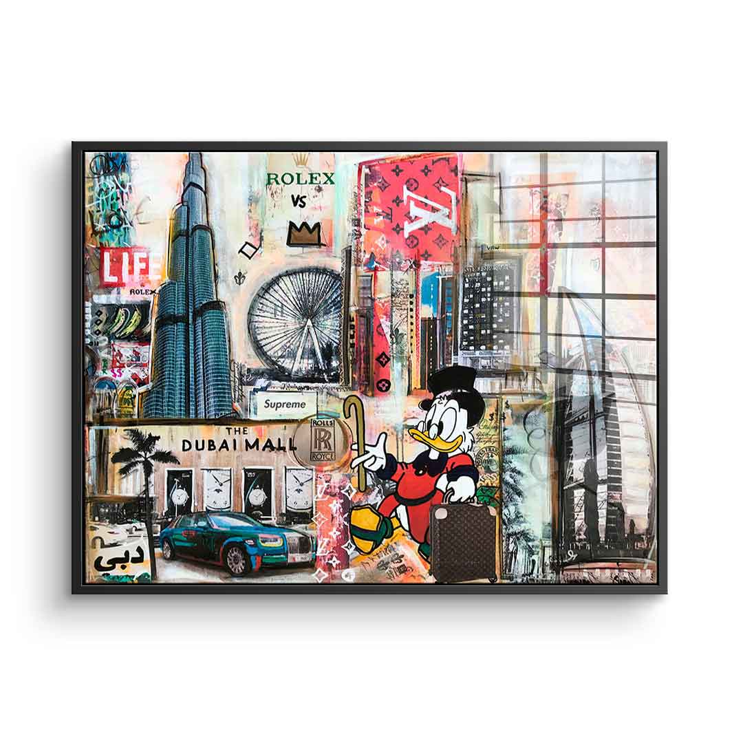 Scrooge McDuck in Dubai - Acrylic glass