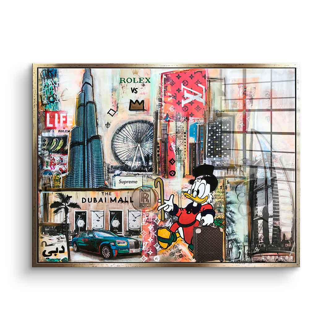 Scrooge McDuck in Dubai - Acrylic glass