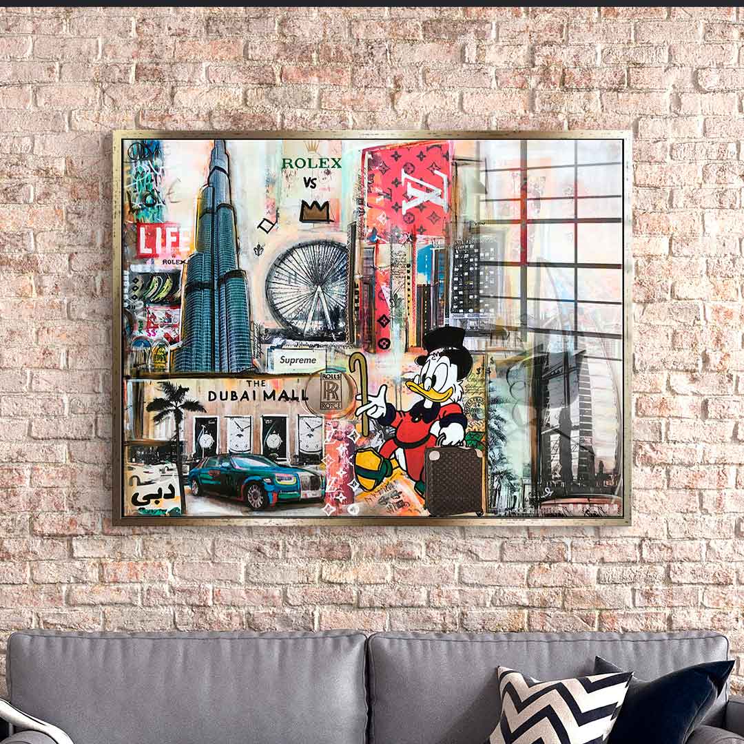 Scrooge McDuck in Dubai - Acrylic glass