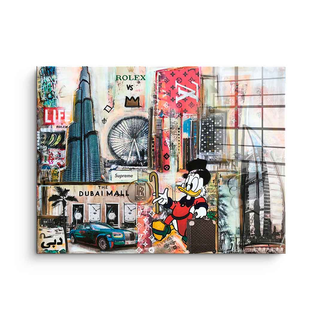 Scrooge McDuck in Dubai - Acrylic glass