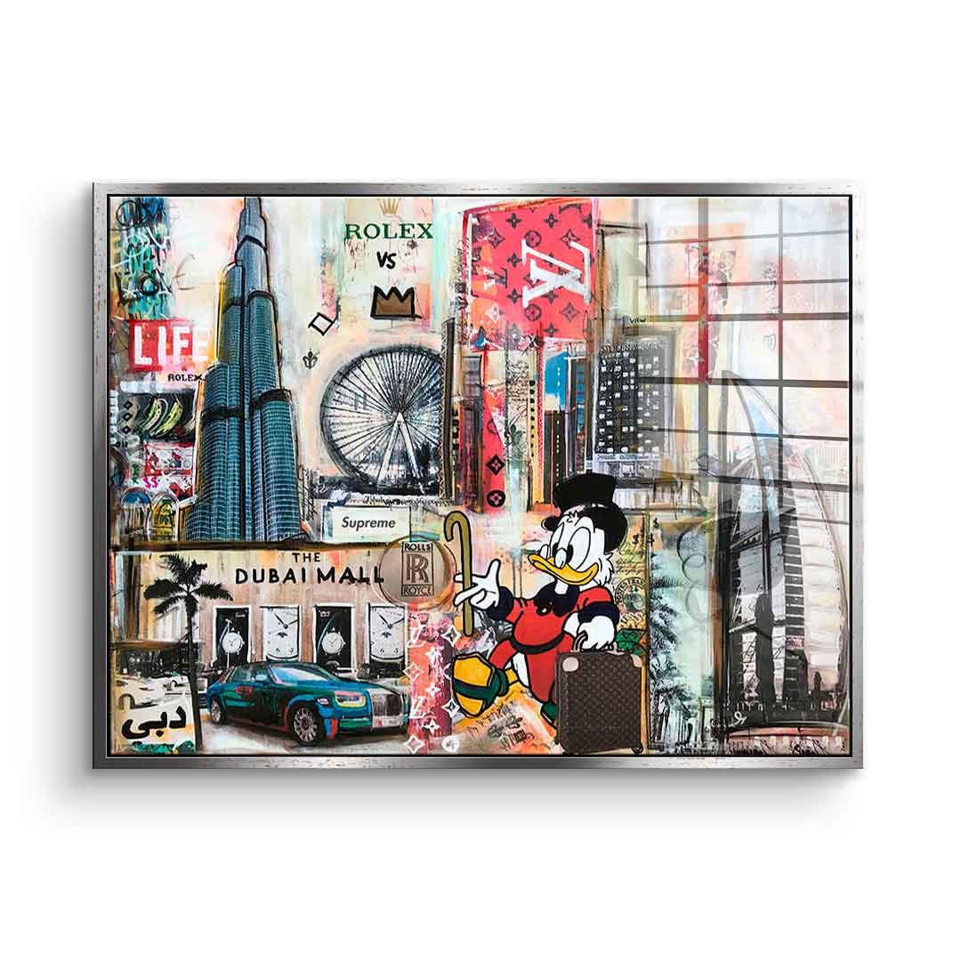 Scrooge McDuck in Dubai - Acrylic glass