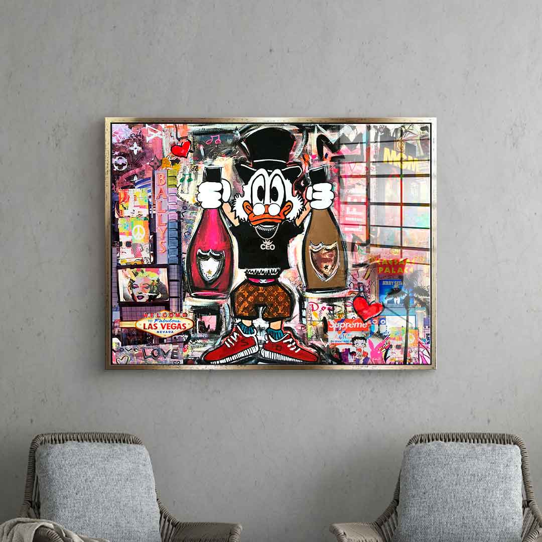Scrooge McDuck in Las Vegas - Acrylic glass