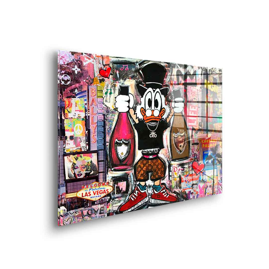 Scrooge McDuck in Las Vegas - Acrylic glass