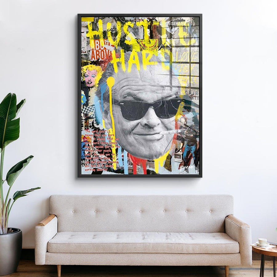 Hustle Hard - Acrylglas