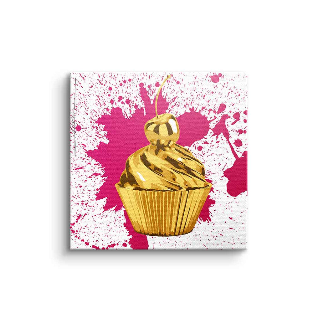 Cupcake Splash als Leinwandbild – Pop Art Wandbild von DOTCOMCANVAS®
