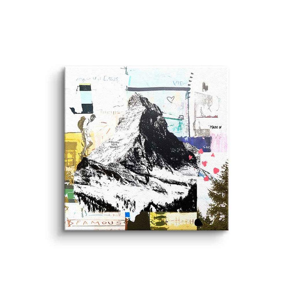 Matterhorn als Leinwandbild – Pop Art Wandbild von DOTCOMCANVAS®