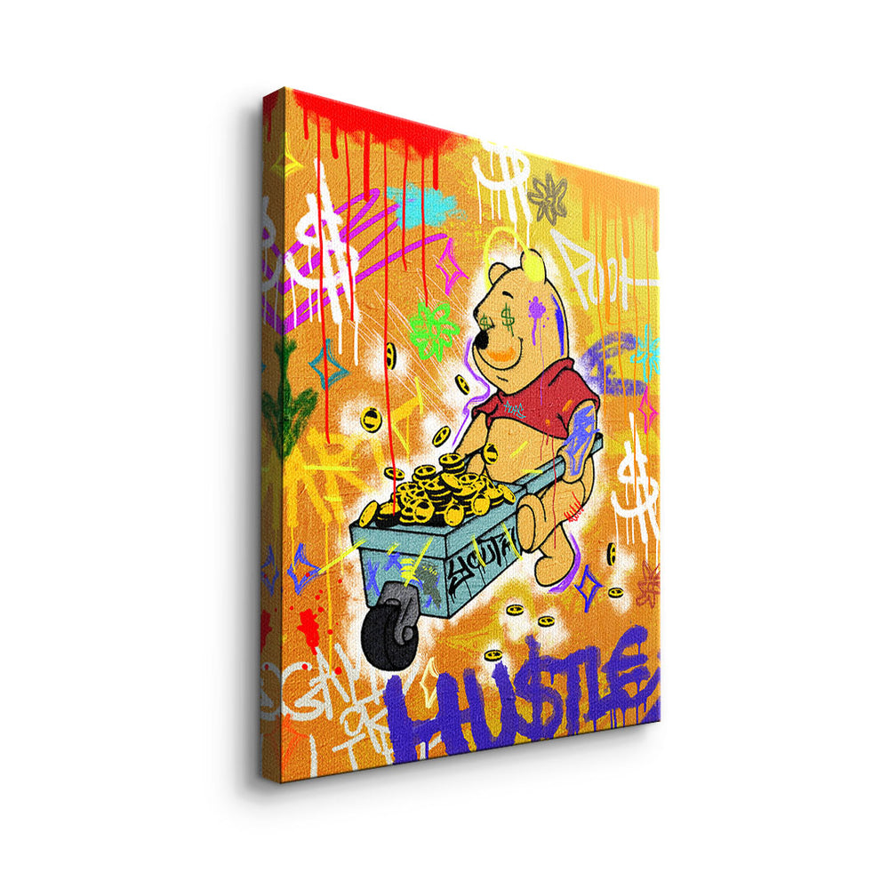 HU$TLE BEAR Leinwandbild – Ansicht 3