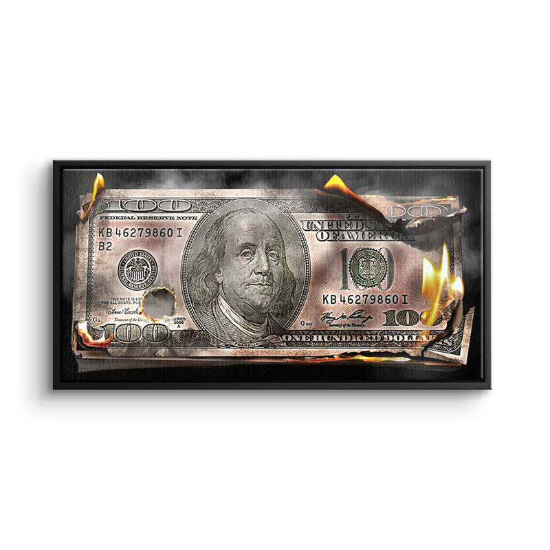 Burning 100 Dollar Bill