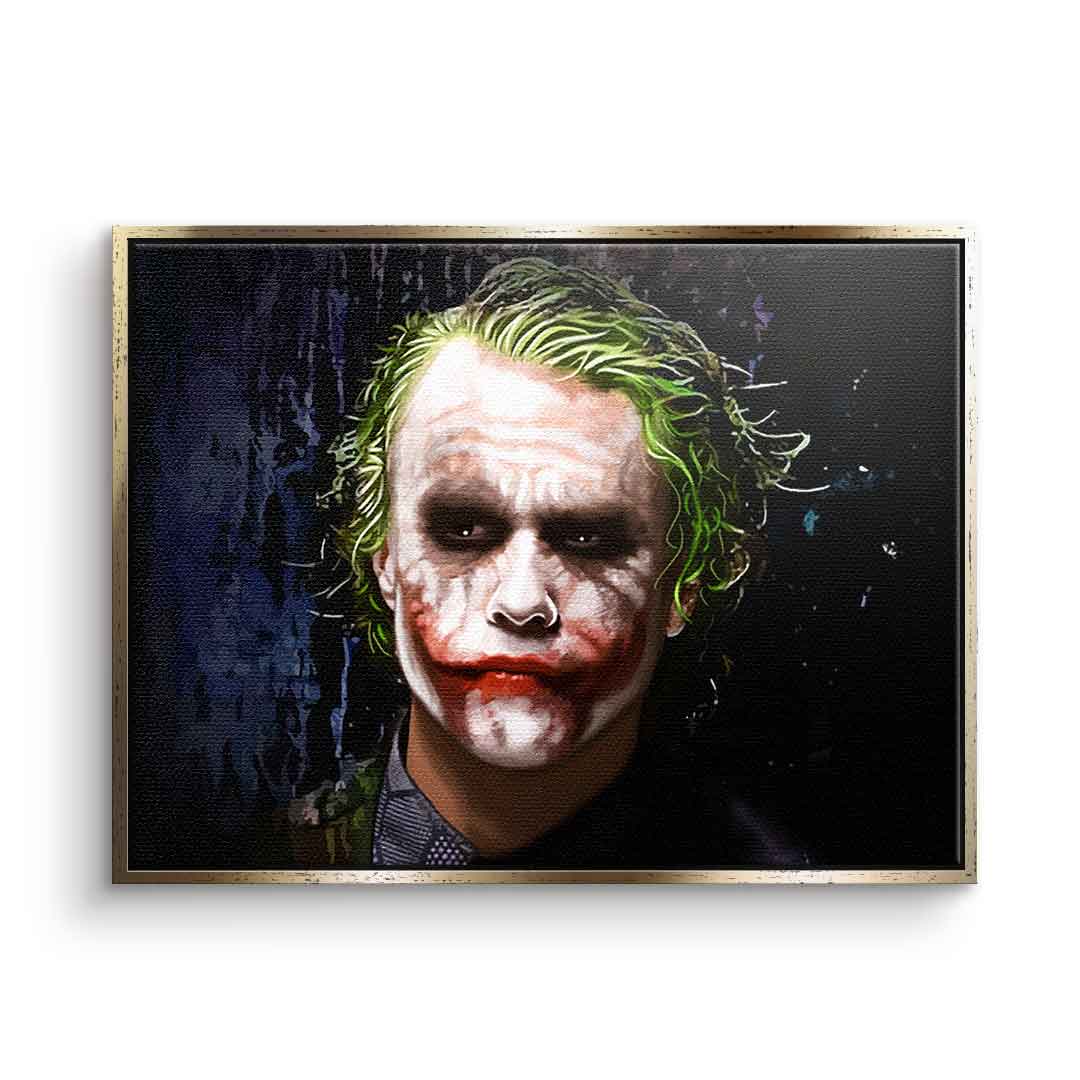 Canvas print crazy Joker Batman portrait film TV character black