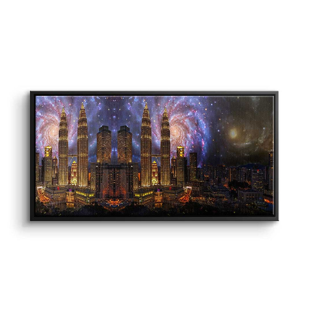 Stadt der Galaxy als Leinwandbild von DOTCOMCANVAS®