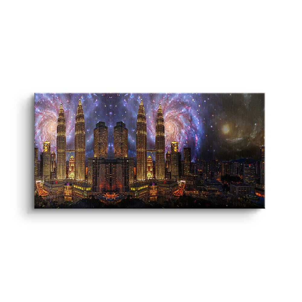 Stadt der Galaxy Leinwandbild – Ansicht 2