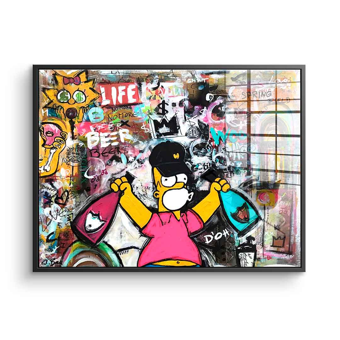 Simpson collage - acrylic