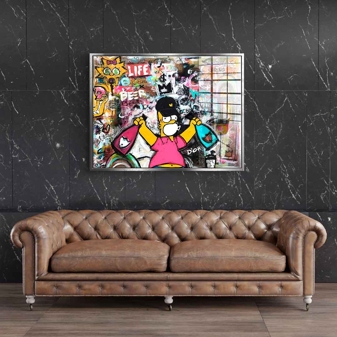 Simpson collage - acrylic