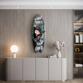 Surfboard Work Smart Not Hard - acyl glass