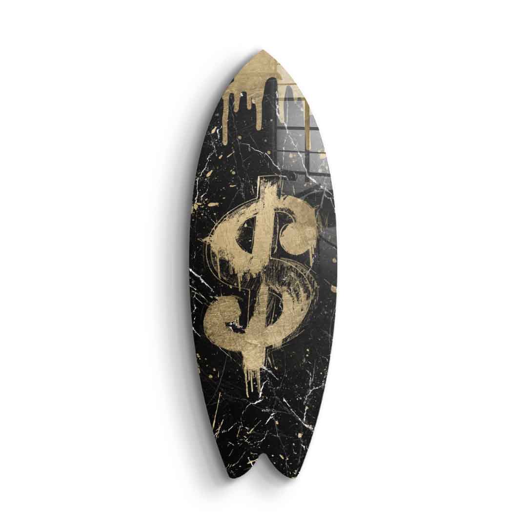 Surfboard Gangster Sign - Blattgold