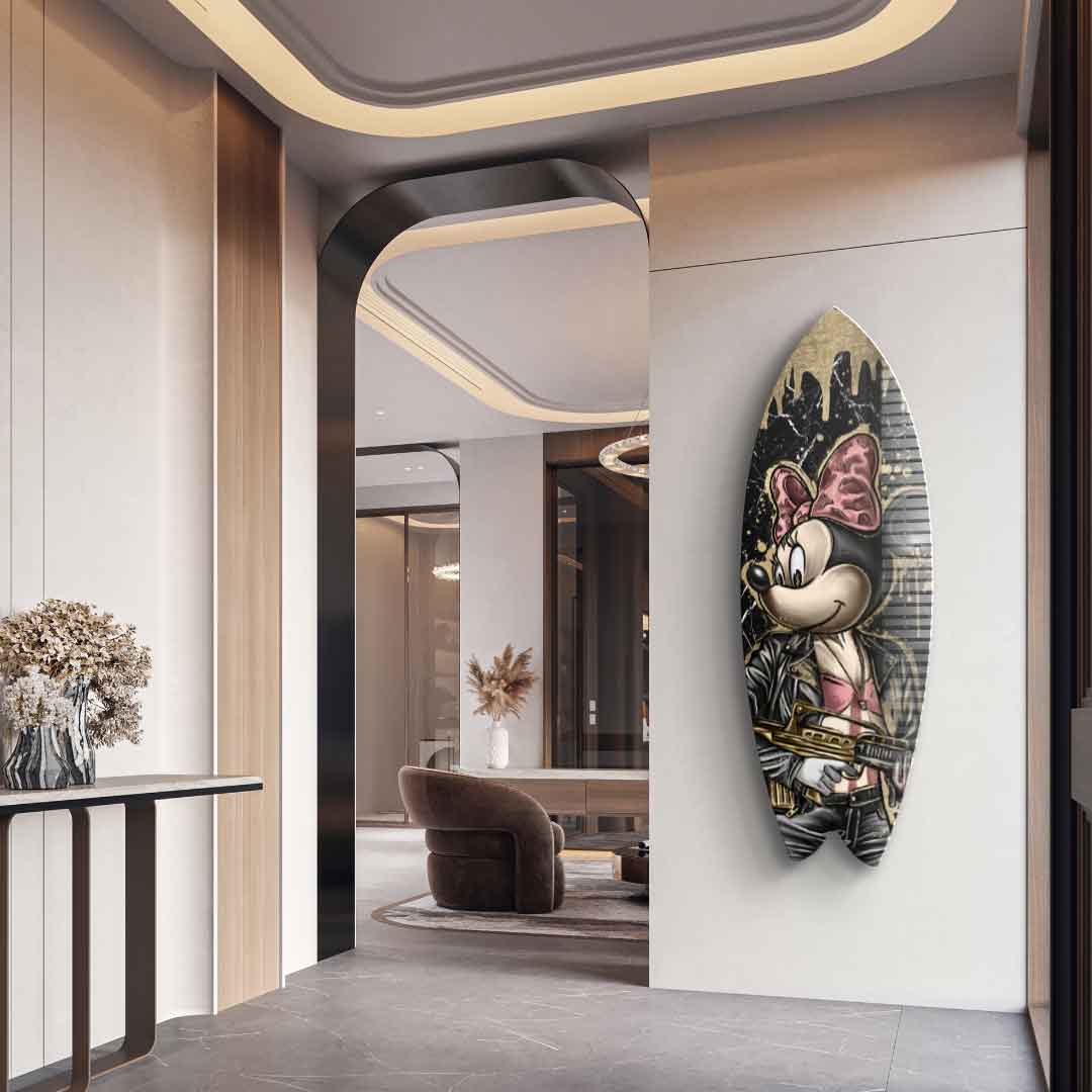 Surfboard Gangster Queen - Blattgold