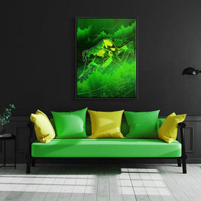Wall Art Stock market day trader forex trading office office decoration green green power