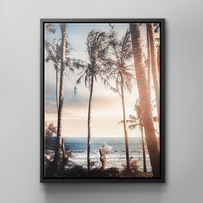 Wandbild poster sonnenuntergang insel tropen palmen Tropical Island