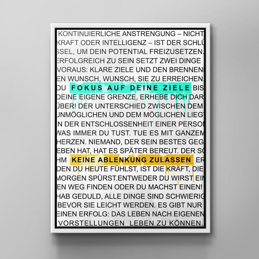 Keine Ablenkung Leinwandbild – Ansicht 3